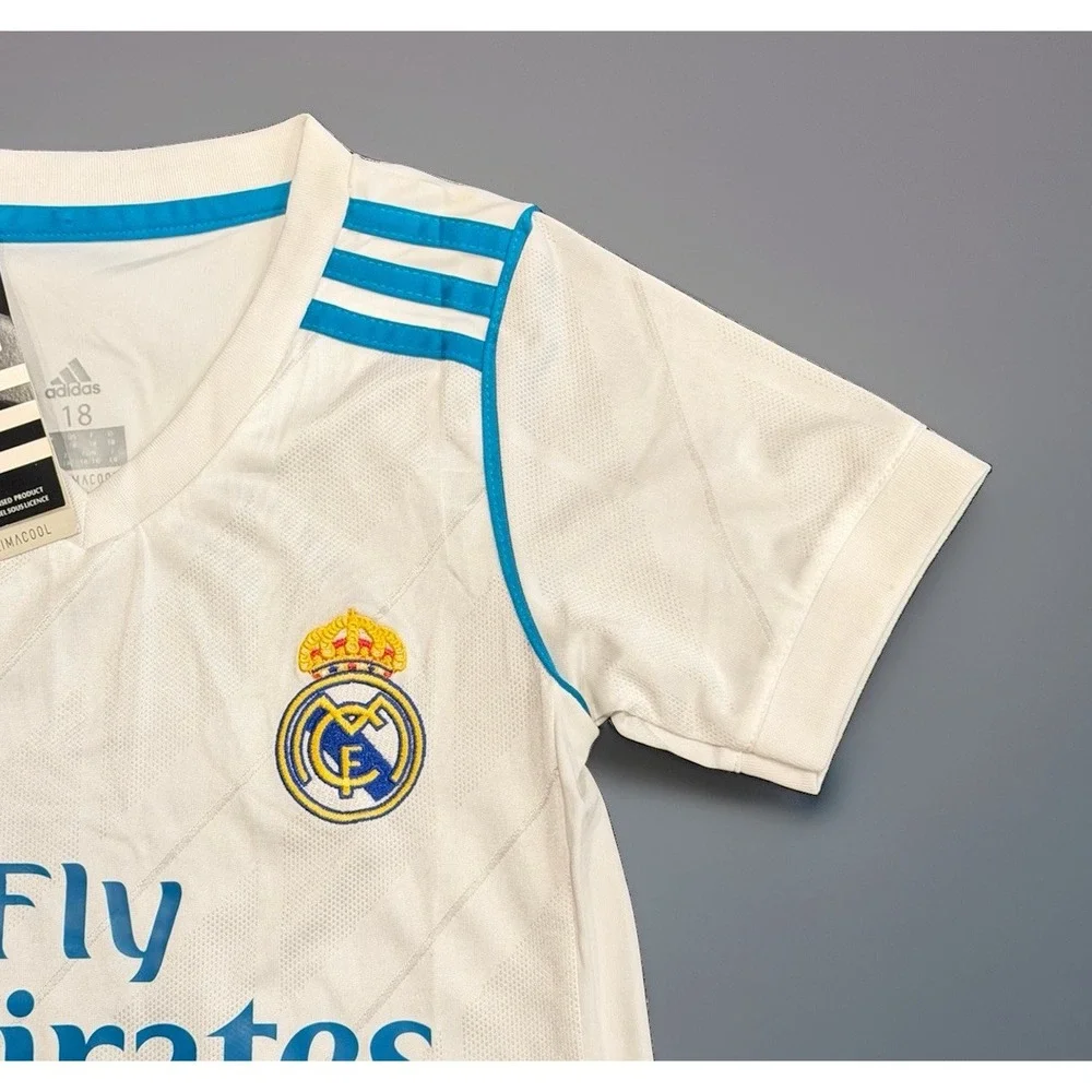 NEW Adidas Real Madrid 17/18 Home Jersey Baby 18MO White FIFA Patch Climacool